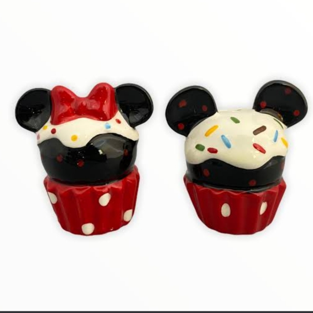 Disney Mickey & Minnie Cupcake Salt & Pepper Shakers